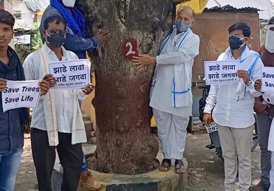 दर्यापूर येथे वंचित बहुजन आघाडीचे चिपको आंदोलन