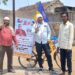 ॲड. बाळासाहेब आंबेडकर यांच्या विजयासाठी कार्यकर्त्यांचा सायकलवरून प्रचार