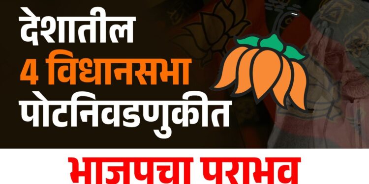 Assembly Election : देशातील 4 विधानसभा पोटनिवडणुकीत भाजपचा पराभव!