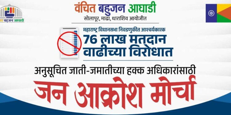Vanchit Bahujan Aaghadi : २३ जून रोजी सोलापुरात जन आक्रोश मोर्चा होणार!