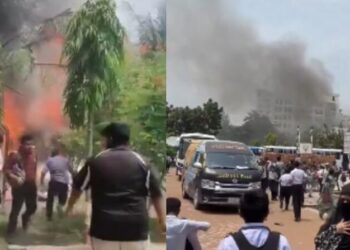 मोठी बातमी! बांगलादेश हवाई दलाचे प्रशिक्षण विमान कोसळले