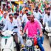 वंचित बहुजन युवा आघाडी अकोटची राष्ट्रध्वज अभिवादन बाईक रॅली, युवकांचा उत्स्फूर्त प्रतिसाद