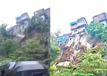 भांडुपमध्ये संरक्षण भिंत कोसळली; वंचित बहुजन आघाडीचे पदाधिकारी घटनास्थळी, प्रशासनावर निष्काळजीपणाचा आरोप‎‎