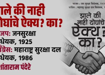 भाजप : जन सुरक्षा विधेयक, १९२५, कॉंग्रेस : महाराष्ट्र सुरक्षा दल विधेयक, १९८६, झाले की नाही दोघांचे ऐक्य? का?