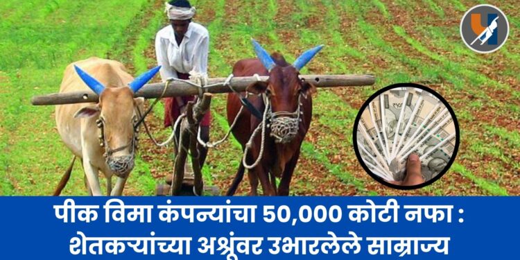 पीक विमा कंपन्यांचा ५०,००० कोटी नफा : शेतकऱ्यांच्या अश्रूंवर उभारलेले साम्राज्य