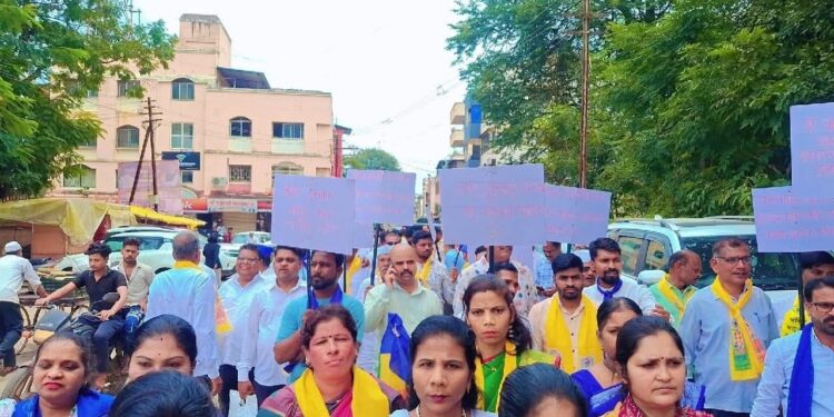 मावळ तालुक्यात वंचित बहुजन आघाडीचा भव्य एल्गार मोर्चा!