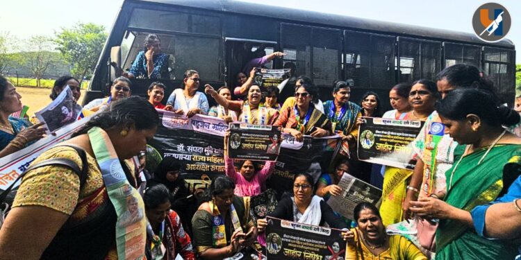 मुंबईत वंचित बहुजन आघाडीच्या महिलांना पोलिसांची मारहाण; रुपाली चाकणकर यांच्या विधानाविरोधात मोर्चा काढताना घटना!