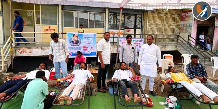 औरंगाबादमध्ये डॉ. बाबासाहेब आंबेडकर यांच्या महापरिनिर्वाण दिनानिमित्त रक्तदान शिबिराचे आयोजन