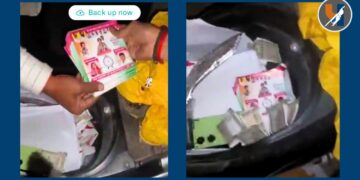 ‘घड्याळ’ चिन्हाचे पोस्टर्स, ५०० च्या नोटा… बीडमधील पैसे वाटपाचा व्हिडिओ व्हायरल, दोघांना पोलिसांच्या ताब्यात!