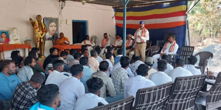 नांदेड : भारतीय बौद्ध महासभा आणि समता सैनिक दलाच्या वतीने मुदखेड येथे प्रशिक्षण पूर्व बैठक संपन्न