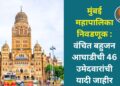 मुंबई महापालिका निवडणूक : वंचित बहुजन आघाडीची 46 उमेदवारांची यादी जाहीर