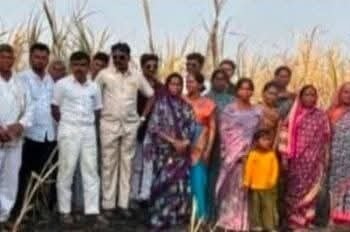 जातीय द्वेषातून भोगगावात बौद्ध शेतकऱ्यांची ४० एकर ऊस शेती जाळली; वंचित बहुजन आघाडीची घटनास्थळी पाहणी!