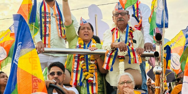 अकोला मनपा निवडणूक २०२६: प्रा. अंजलीताई आंबेडकर यांच्या नेतृत्वाखाली प्रभाग ८ मध्ये वंचितची भव्य प्रचार रॅली