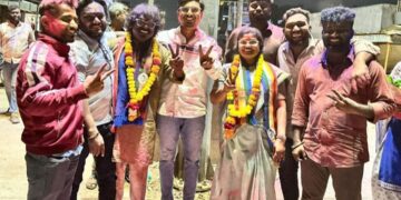 प्रभाग क्रमांक ३ मध्ये ‘गुलाल’ उधळला! पॅनेलचा दणदणीत विजय