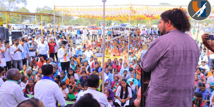 ग्रामीण समस्यांवर सुजात आंबेडकरांचा प्रहार; पैठणमध्ये वंचित बहुजन आघाडीची भव्य जाहीर सभा