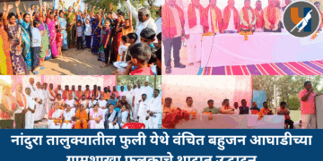 नांदुरा तालुक्यातील फुली येथे वंचित बहुजन आघाडीच्या ग्रामशाखा फलकाचे थाटात उद्घाटन