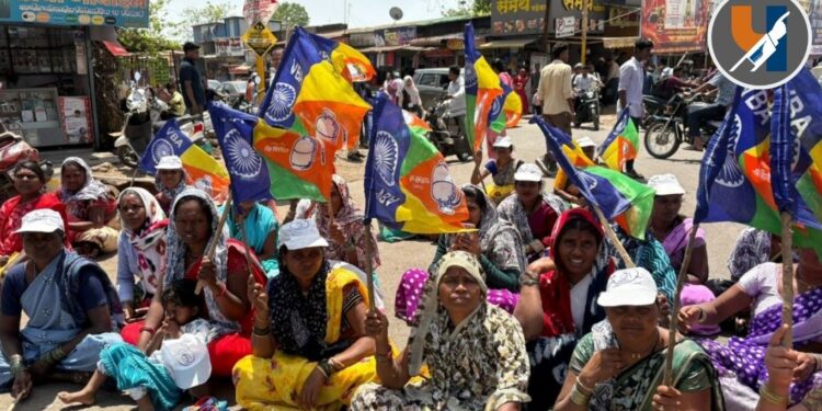 वंचित बहुजन आघाडी व बिरसा ब्रिगेडचे तीव्र आंदोलन; रास्ता रोको यशस्वी