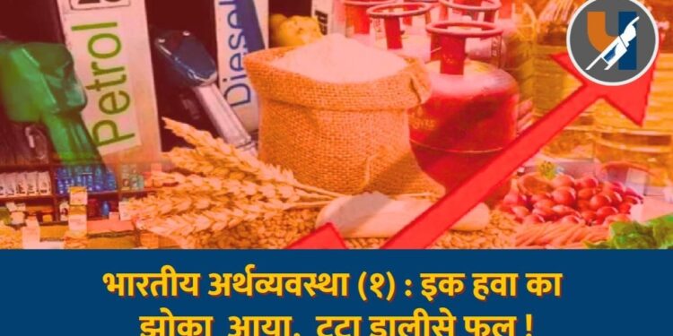 भारतीय अर्थव्यवस्था (१): इक हवा का झोका आया, टूटा डालीसे फुल !