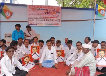 सेवलीला अप्पर तहसील कार्यालय न मिळाल्याने ‘वंचित’ आक्रमक; सेवलीत एकदिवसीय धरणे आंदोलन