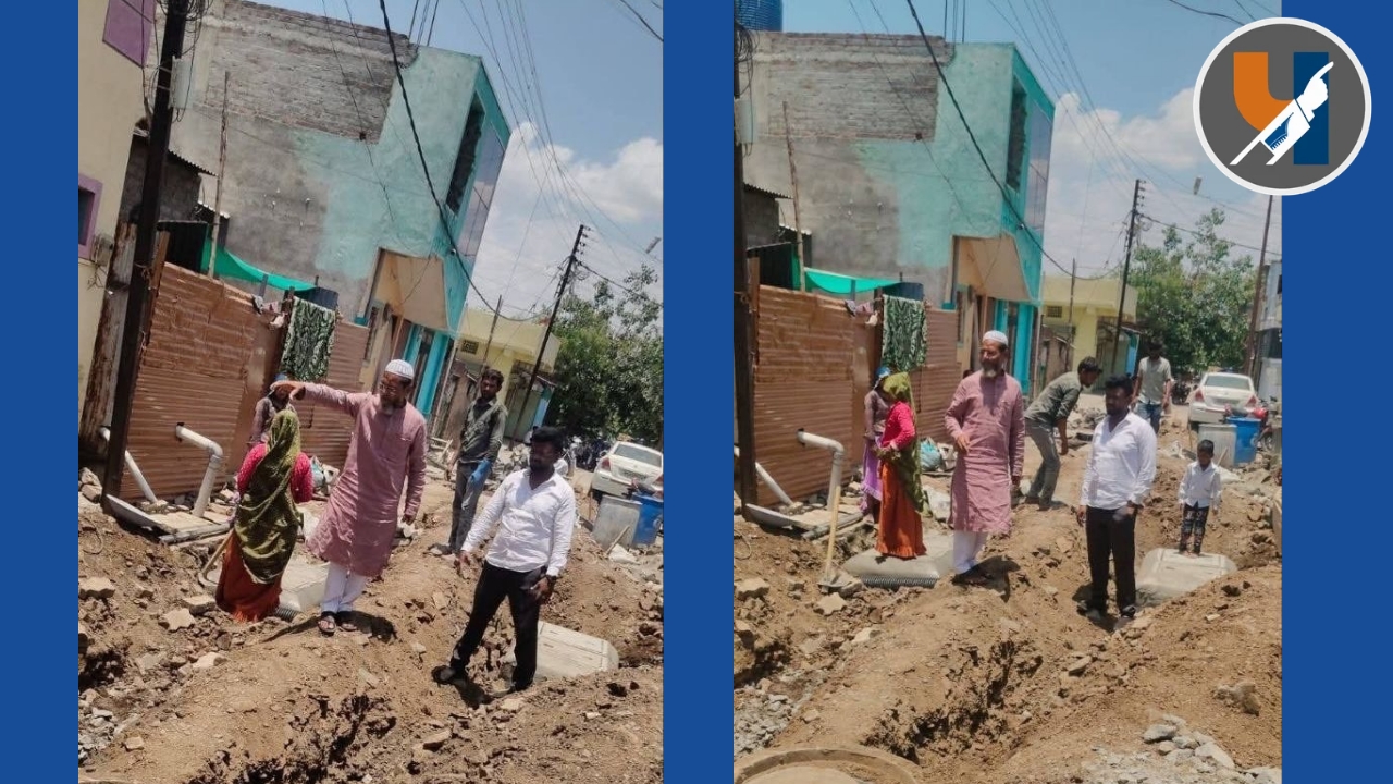 भूमिगत गटार कामाची नगरसेवक सचिन गायकवाड यांच्याकडून पाहणी; दर्जेदार कामासह रस्ते पूर्ववत करण्याच्या सूचना