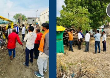 मांगली (गोसाई) गावातील गरीब कुटुंबांना बेघर करण्याचे षड्यंत्र; वंचित बहुजन आघाडीच्या पदाधिकाऱ्यांची भेट