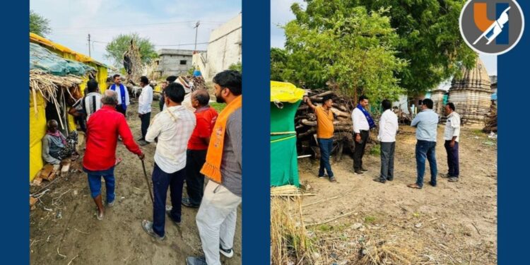 मांगली (गोसाई) गावातील गरीब कुटुंबांना बेघर करण्याचे षड्यंत्र; वंचित बहुजन आघाडीच्या पदाधिकाऱ्यांची भेट