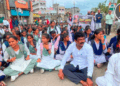 शेवगावात जंतर-मंतर आंदोलनाला पाठिंबा; क्रांती चौकात रास्ता रोको