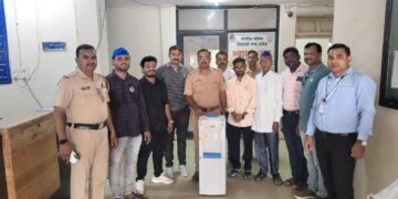 नांदेड: शिवाजीनगर पोलीस ठाण्यात वंचित बहुजन आघाडीतर्फे वॉटर फिल्टर भेट