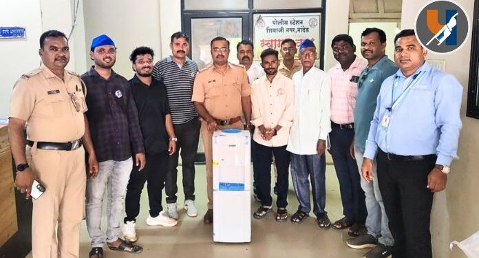 नांदेड: शिवाजीनगर पोलीस ठाण्यात वंचित बहुजन आघाडीतर्फे वॉटर फिल्टर भेट