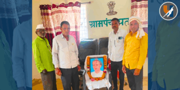 आडा ग्रामपंचायतीला लोकशाहीर अण्णाभाऊ साठे यांच्या जयंतीचा विसर! वंचित बहुजन आघाडीच्या पदाधिकाऱ्याने ग्रामपंचायतीचे कुलूप उघडून साजरी केली जयंती
